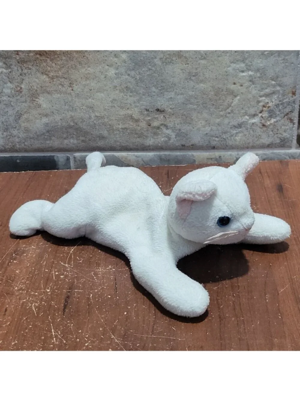 Ty Beanie Baby Flip White Cat 1993 Retired Original Plush Stuffed Animal Toy